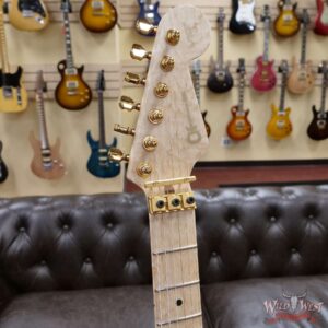 Charvel USA Custom Shop ‘‘Red’’ Dave Nichols Masterbuilt Roasted Ash San Dimas HH Floyd Rose Birdseye Maple Neck Trans Green - Image 7