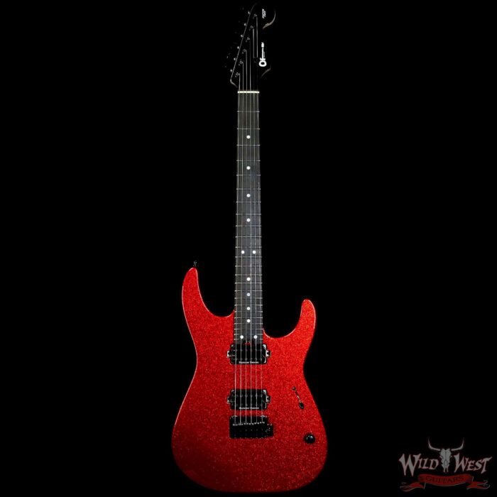 Charvel Custom Shop Limited Edition DK24 HH Ebony Fingerboard NOS Red Sparkle - Image 3