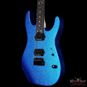 Charvel Custom Shop Limited Edition DK24 HH Ebony Fingerboard NOS Blue Sparkle - Image 2