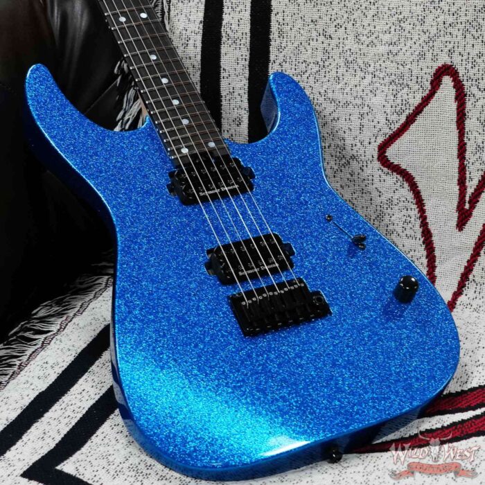 Charvel Custom Shop Limited Edition DK24 HH Ebony Fingerboard NOS Blue Sparkle - Image 8