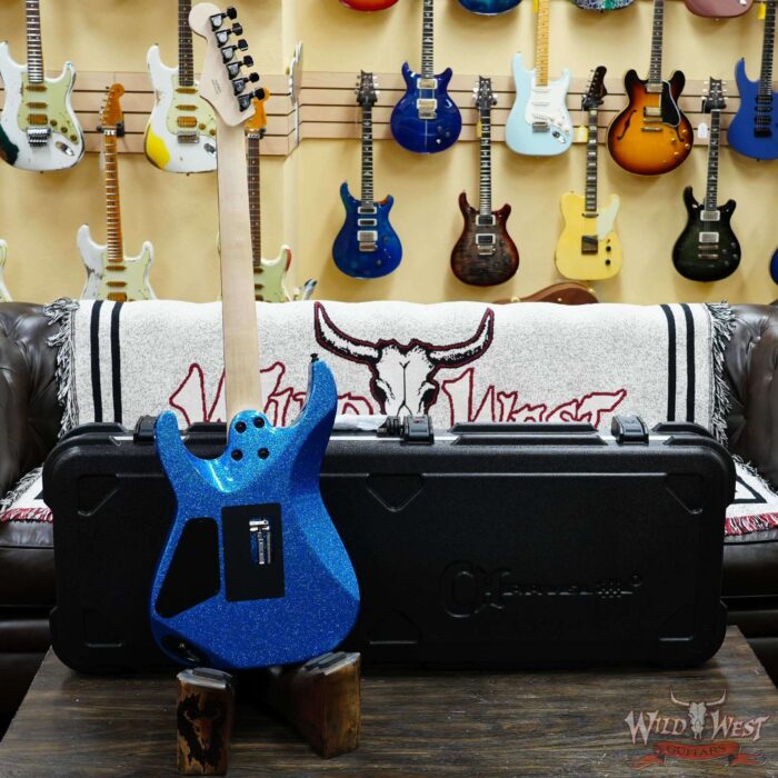 Charvel Custom Shop Limited Edition DK24 HH Ebony Fingerboard NOS Blue Sparkle - Image 9