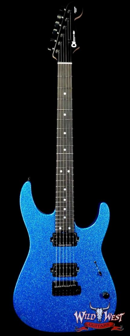 Charvel Custom Shop Limited Edition DK24 HH Ebony Fingerboard NOS Blue Sparkle