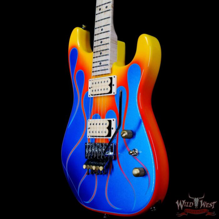 2023 Summer Event Charvel Custom Shop USA Special Edition San Dimas Floyd Rose Birdseye Maple Neck Hot Rod Flames Artwork by Dan Lawrence - Image 2