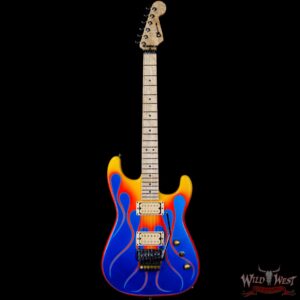 2023 Summer Event Charvel Custom Shop USA Special Edition San Dimas Floyd Rose Birdseye Maple Neck Hot Rod Flames Artwork by Dan Lawrence - Image 3