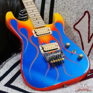 2023 Summer Event Charvel Custom Shop USA Special Edition San Dimas Floyd Rose Birdseye Maple Neck Hot Rod Flames Artwork by Dan Lawrence - Image 8
