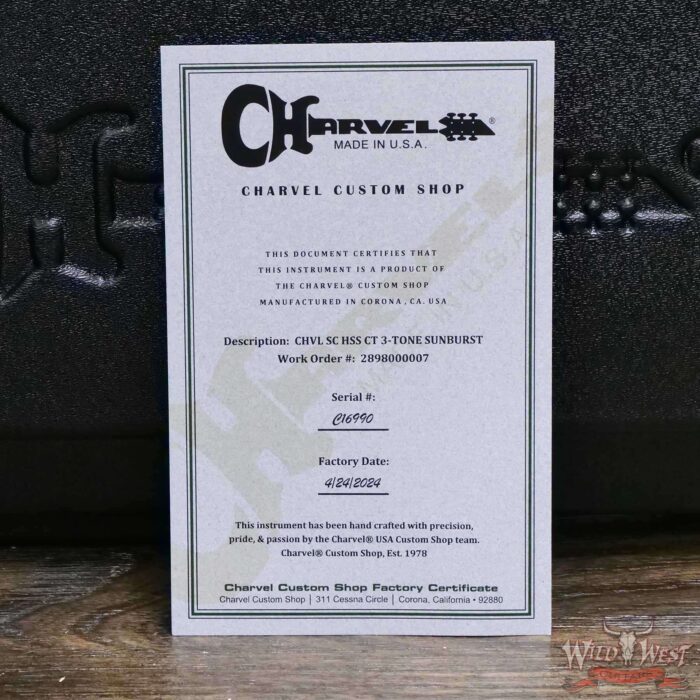 Charvel Custom Shop USA Special Edition So-Cal Style-1 HSS Ebony Fingerboard 3 Tone Sunburst 8.15 LBS - Image 12