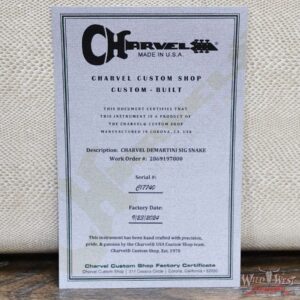 Charvel Custom Shop USA Warren DeMartini Signature Snake SH Floyd Rose Maple Neck Snakeskin Graphic 7.30 LBS - Image 12