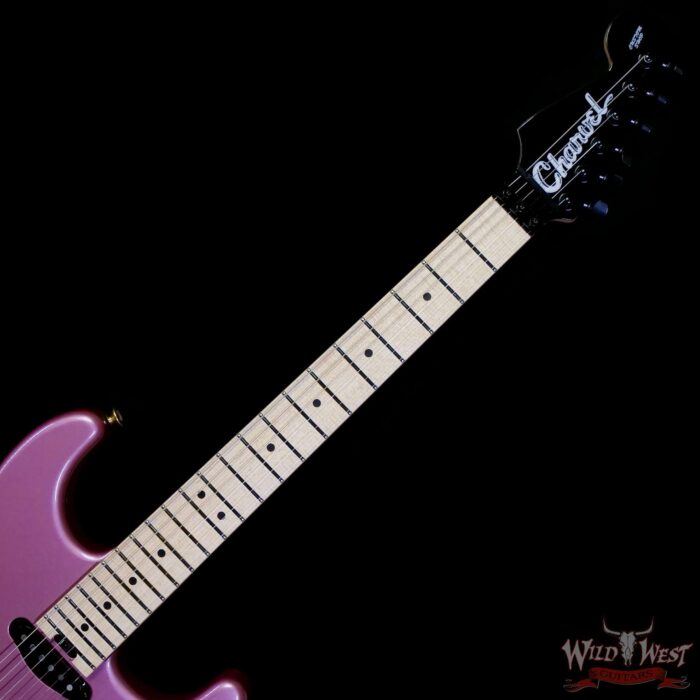 Charvel Custom Shop San Dimas HSS Floyd Rose 1984 Maple Fingerboard Reverse Headstock Burgundy Mist Metallic 8.45 LBS - Image 4