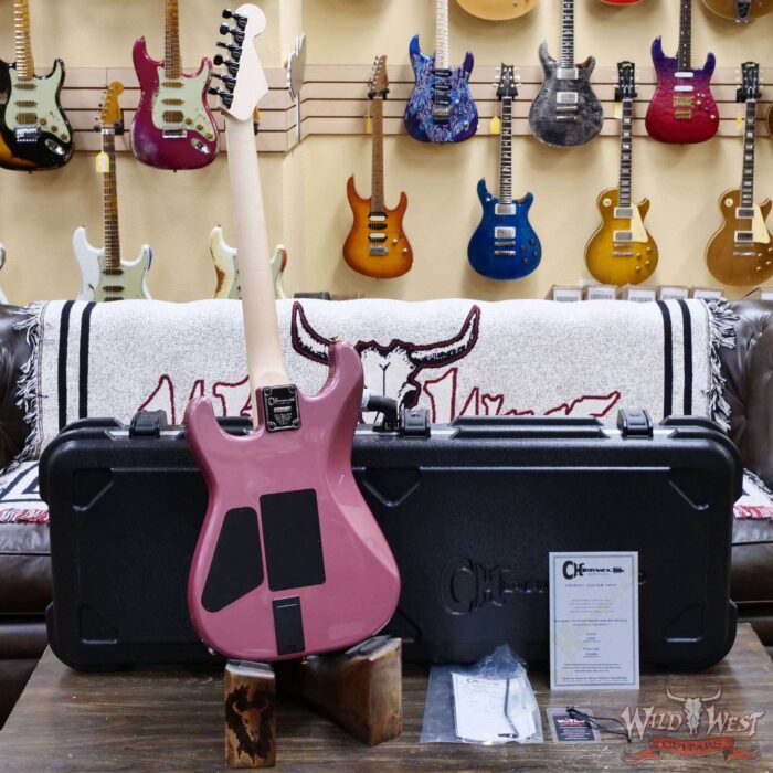 Charvel Custom Shop San Dimas HSS Floyd Rose 1984 Maple Fingerboard Reverse Headstock Burgundy Mist Metallic 8.50 LBS - Image 9