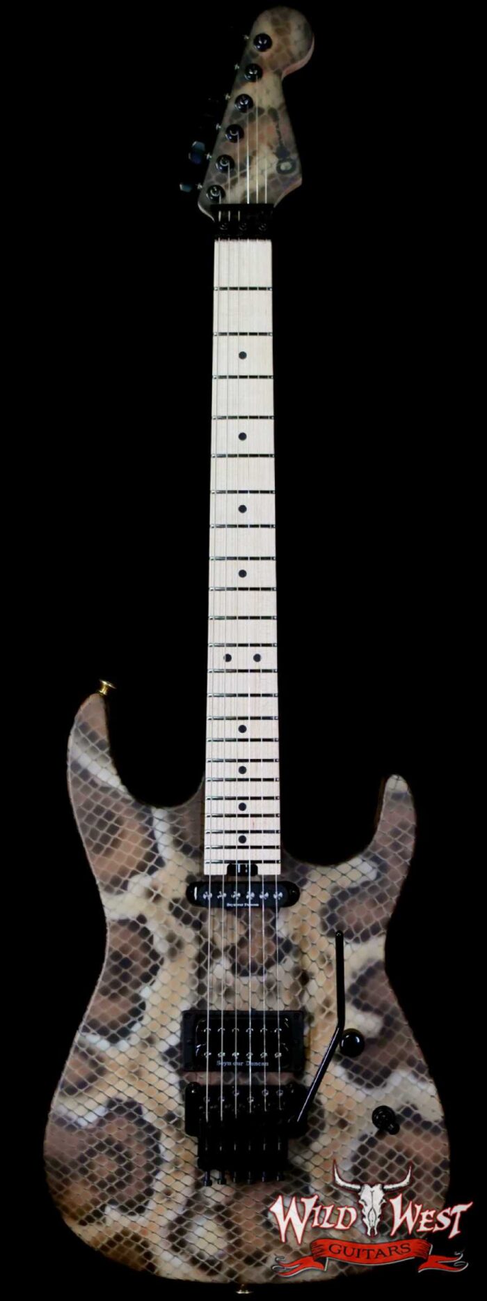 Charvel Custom Shop USA Warren DeMartini Signature Snake SH Floyd Rose Maple Neck Snakeskin Graphic 7.65 lbs - Image 1