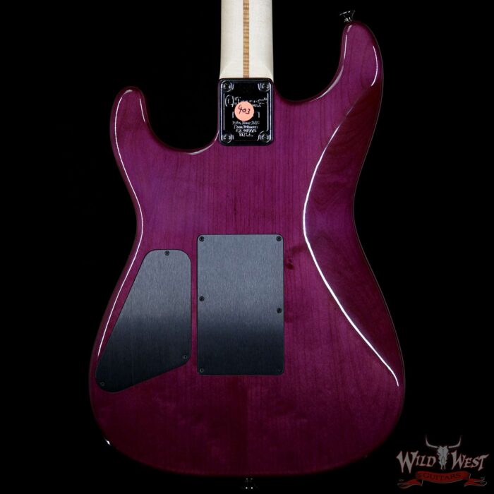 Charvel Custom Shop San Dimas Floyd Rose HH Quilt Maple Top Ebony Fretboard Trans Purple - Image 7