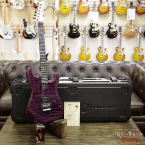 Charvel Custom Shop San Dimas Floyd Rose HH Quilt Maple Top Ebony Fretboard Trans Purple - Image 13
