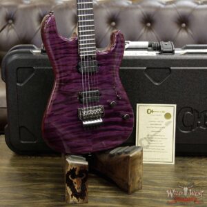 Charvel Custom Shop San Dimas Floyd Rose HH Quilt Maple Top Ebony Fretboard Trans Purple - Image 14