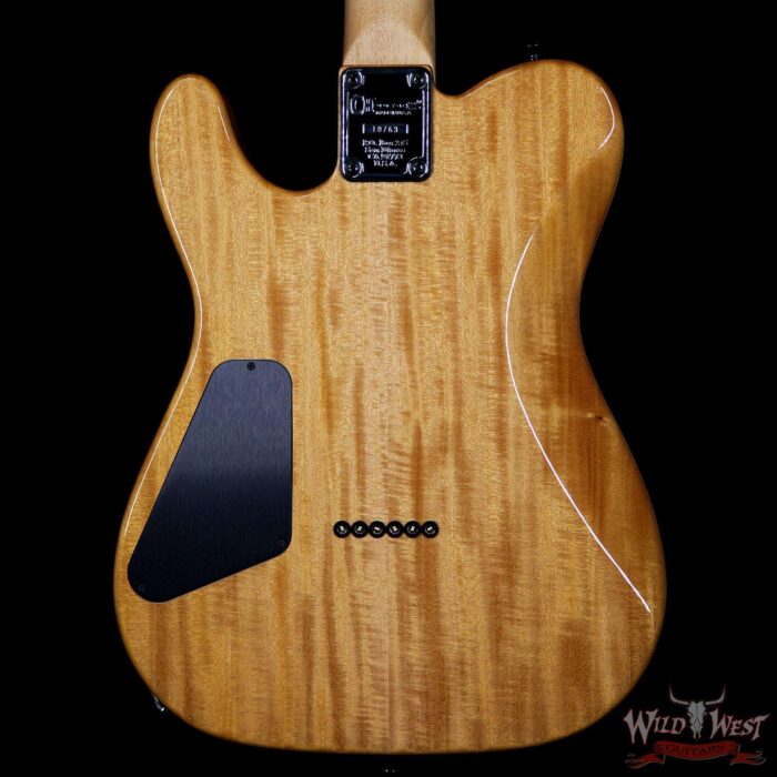 Charvel USA Custom Shop WW007 Masterbuilt Red Dave Style 2 HH Flame Top Hardtail Kill Switch Natural - Image 7