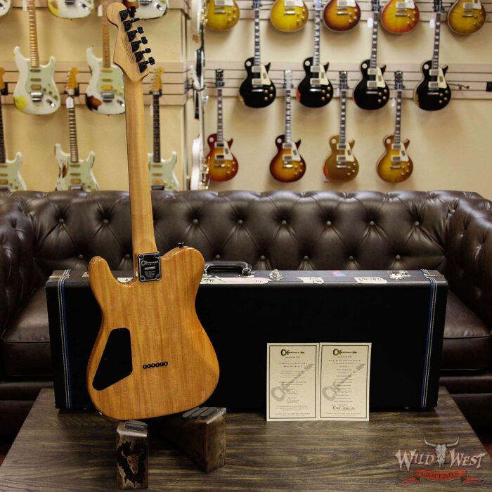 Charvel USA Custom Shop WW007 Masterbuilt Red Dave Style 2 HH Flame Top Hardtail Kill Switch Natural - Image 15