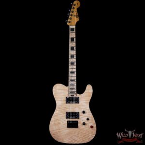 Charvel USA Custom Shop WW007 Masterbuilt Red Dave Style 2 HH Flame Top Hardtail Kill Switch Natural - Image 5