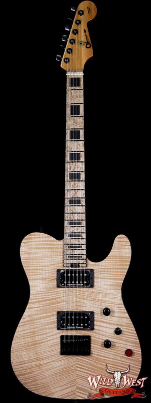 Charvel USA Custom Shop WW007 Masterbuilt Red Dave Style 2 HH Flame Top Hardtail Kill Switch Natural