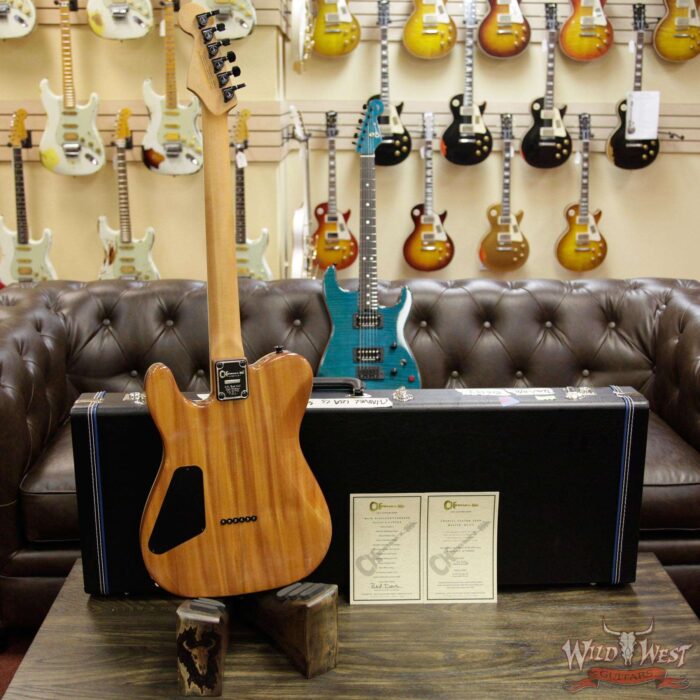 Charvel Custom Shop Wild West 010 Masterbuilt Red Dave Style 2 HH Flame Top Kill Switch Trans Aqua - Image 15