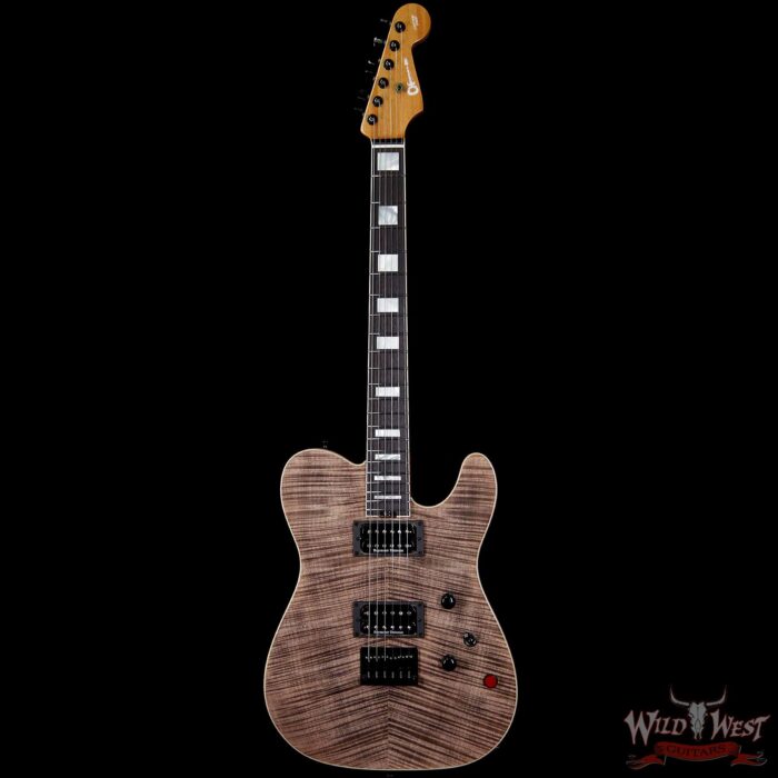 Charvel Custom Shop Wild West 008 Masterbuilt Red Dave Style 2 Flame Top Kill Switch Trans Charcoal - Image 5
