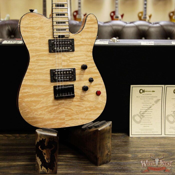 Charvel Custom Shop WW006 Masterbuilt Red Dave Style 2 HH Quilt Maple Top Birdseye Maple Board Natural - Image 12