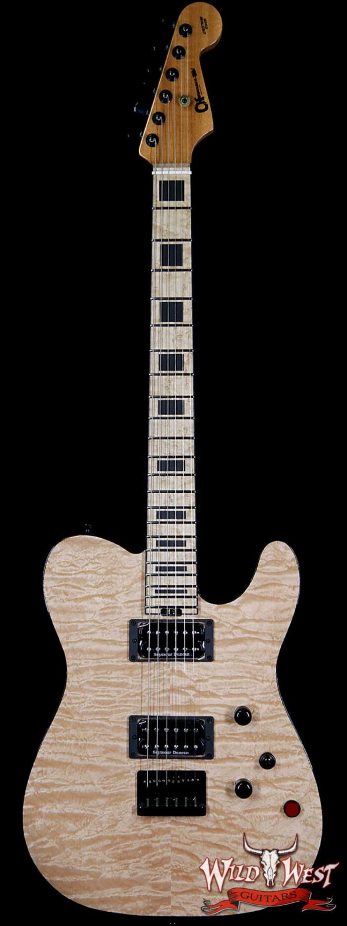 Charvel Custom Shop WW006 Masterbuilt Red Dave Style 2 HH Quilt Maple Top Birdseye Maple Board Natural - Image 1