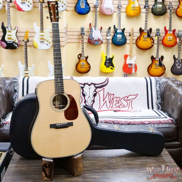 Collings D Serise Dreadnought D2H Sitka Spruce Top East Indian Rosewood Back & Sides 45 Style Snowflake Inlays Natural - Image 6