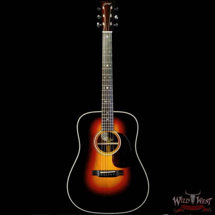 Collings D Serise Dreadnought D2H Sitka Spruce Top East Indian Rosewood Back & Sides 45 Style Snowflake Inlays Sunburst - Image 3