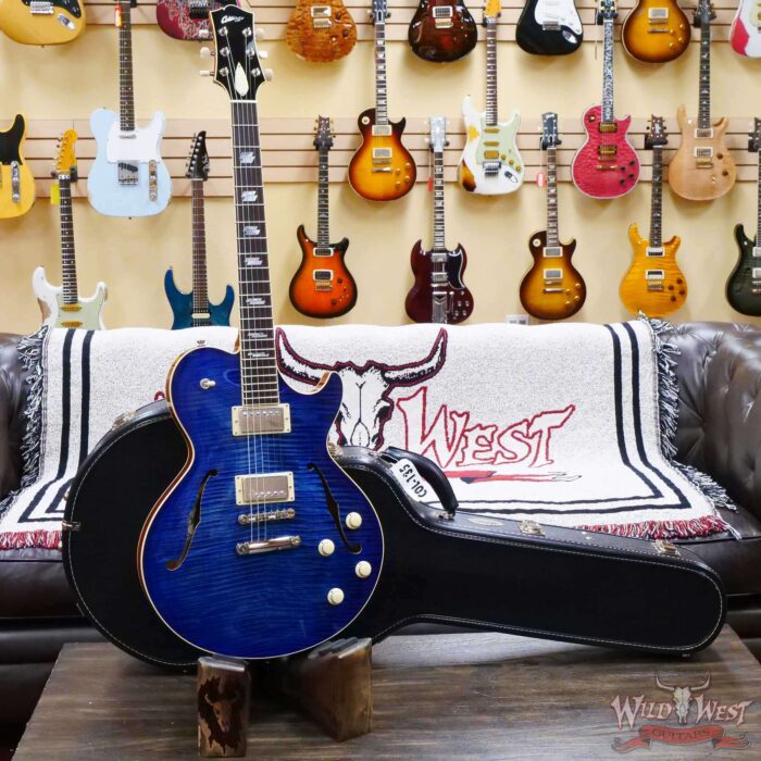 Collings SoCo Deluxe Premium Flame Maple Top Lollar Low Wind Imperial Humbuckers Blue Burst - Image 6