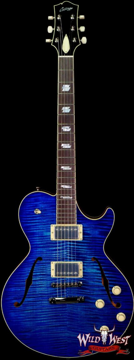 Collings SoCo Deluxe Premium Flame Maple Top Lollar Low Wind Imperial Humbuckers Blue Burst