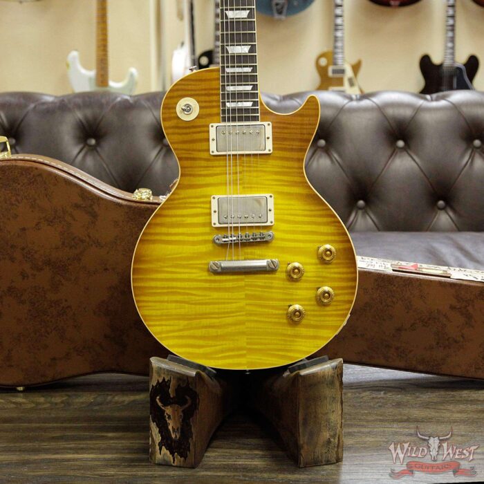 Gibson Custom Shop Historic 1959 Les Paul VOS Hand Selected Killer Top Brazilian Rosewood Board Honey Lemon Fade 8.30 Lbs - Image 10