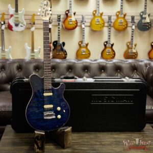 Ernie Ball Music Man Axis Super Sport Quilt Maple Top Birdseye Maple Neck Rosewood Board Balboa Blue Burst - Image 7