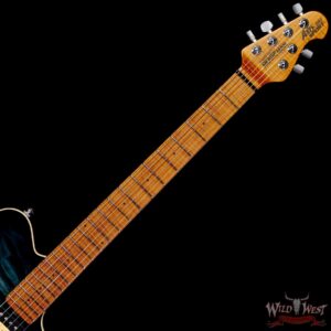 Ernie Ball Music Man Axis Super Sport Quilt Maple Top Yucatan Blue - Image 4