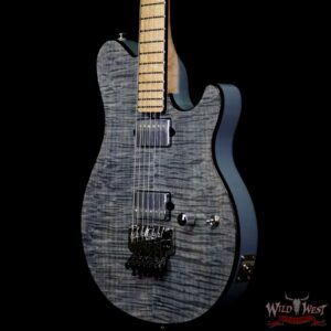 Ernie Ball Music Man BFR Limited #48 of 75 Axis Floyd Rose Birdseye Maple Neck Steel Blue - Image 3