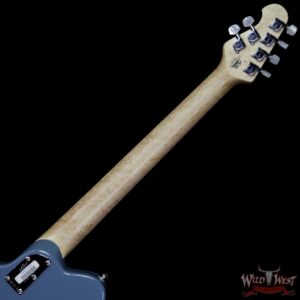 Ernie Ball Music Man BFR Limited #48 of 75 Axis Floyd Rose Birdseye Maple Neck Steel Blue - Image 8
