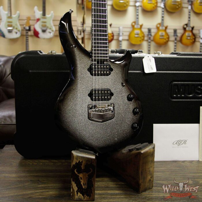 Ernie Ball Music Man BFR Limited Edition # 95 of 120 John Petrucci Signed Majesty Charred Silver Sparkle Burst - Image 7