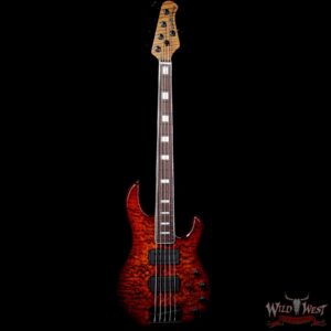 Ernie Ball Music Man BFR StingRay 5 HH Bass Quilt Maple Top Roasted Flame Maple Neck Translucent Orange #79 of 91 - Image 4