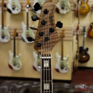 Ernie Ball Music Man BFR StingRay 5 HH Bass Quilt Maple Top Roasted Flame Maple Neck Translucent Orange #79 of 91 - Image 5