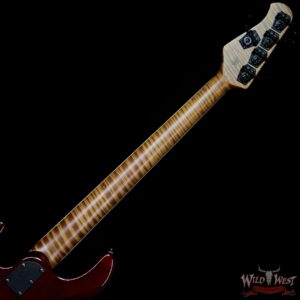 Ernie Ball Music Man BFR StingRay 5 HH Bass Quilt Maple Top Roasted Flame Maple Neck Translucent Orange #79 of 91 - Image 8
