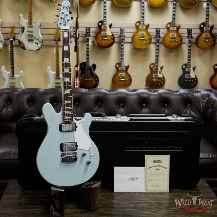 Ernie Ball Music Man BFR Limited Edition #54 of 68 Valentine Rosewood Board Baby Blue Signed by James Valentine - Image 12