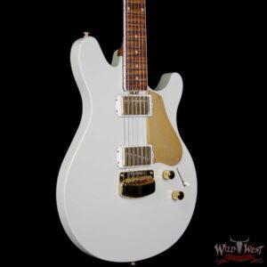Ernie Ball Music Man BFR Valentine Gold Roasted Flame Maple Neck Ivory White Limited 40/89 - Image 4