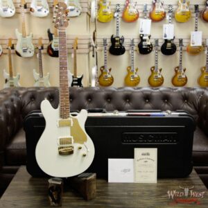 Ernie Ball Music Man BFR Valentine Gold Roasted Flame Maple Neck Ivory White Limited 40/89 - Image 13