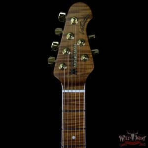 Ernie Ball Music Man BFR Valentine Gold Roasted Flame Maple Neck Ivory White Limited 40/89 - Image 8