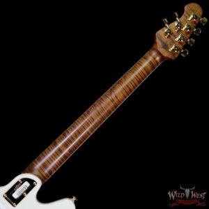 Ernie Ball Music Man BFR Valentine Gold Roasted Flame Maple Neck Ivory White Limited 40/89 - Image 11
