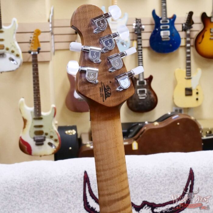 Ernie Ball Music Man Axis Double Locking Tremolo DiMarzio HH Pickups Flame Maple Top Ollalieberry 7.10 LBS - Image 10