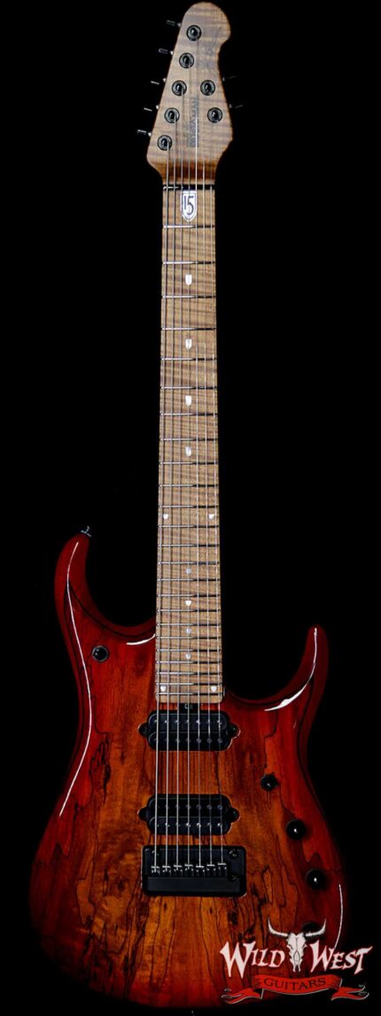 Ernie Ball Music Man BFR JP15 Piezo 7 String Spalted Maple Top Blood Orange Burst #45 of 71
