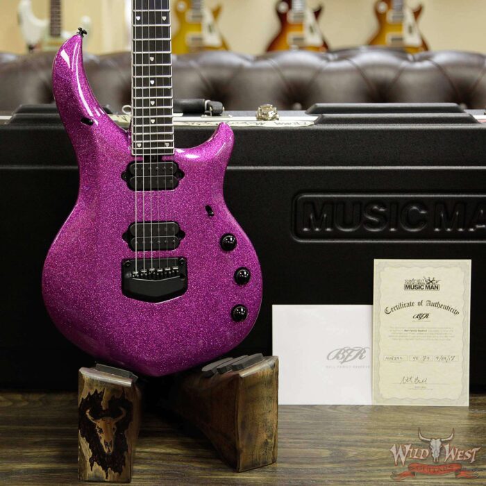 Ernie Ball Music Man BFR Majesty Limited #45 of 74 Signed by John Petrucci Fuchsia Sparkle - Image 14