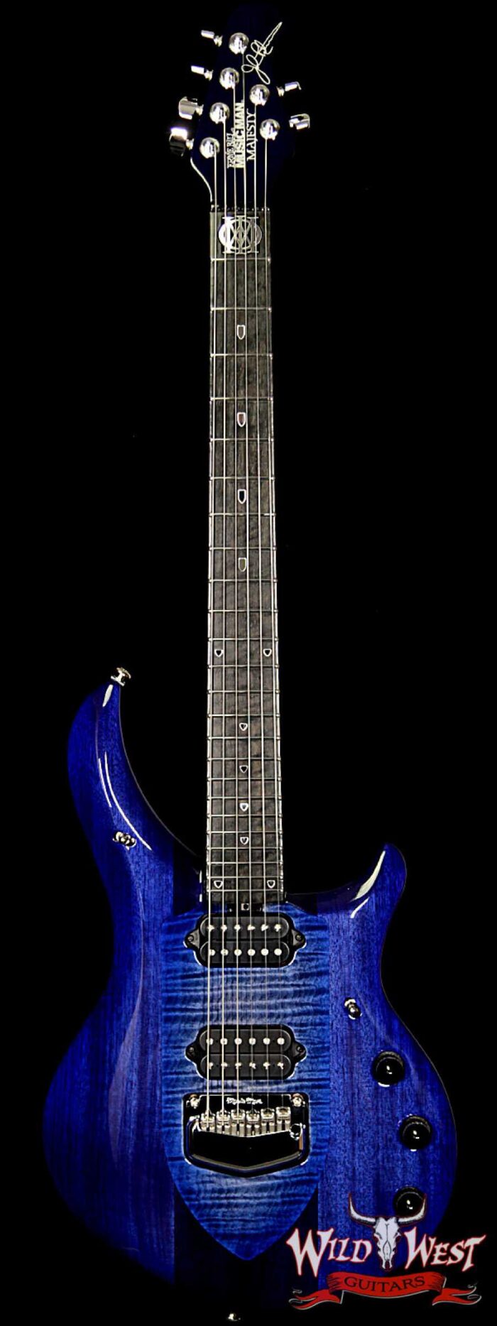Ernie Ball Music Man John Petrucci Majesty Monarchy Ebony Board Imperial Blue - Image 1
