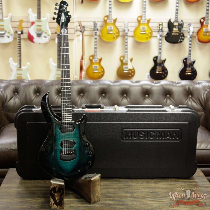 Ernie Ball Music Man Majesty 6 HH Piezo Bridge Ebony Fingerboard Enchanted Forest - Image 5