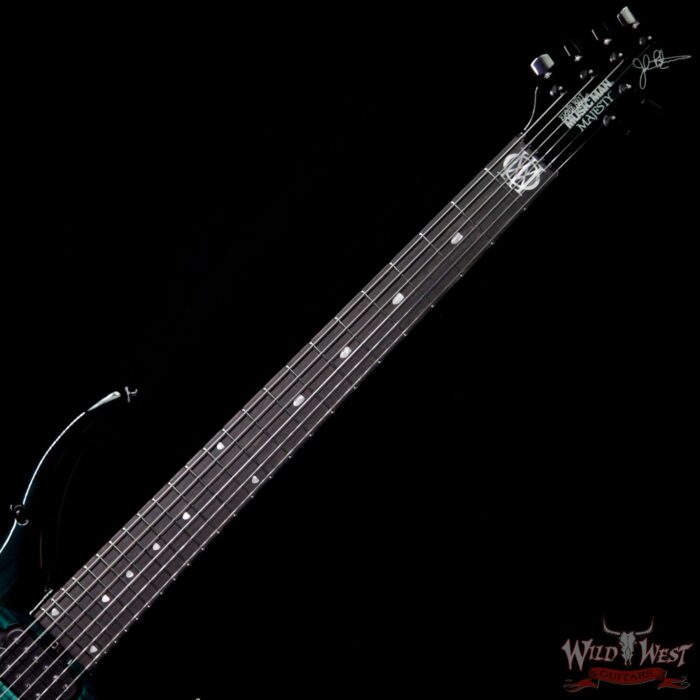 Ernie Ball Music Man Majesty 6 HH Piezo Bridge Ebony Fingerboard Enchanted Forest - Image 4