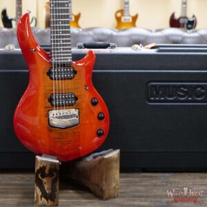 Ernie Ball Music Man Majesty 7-String wiith Piezo Ebony Board Red Sunrise - Image 8